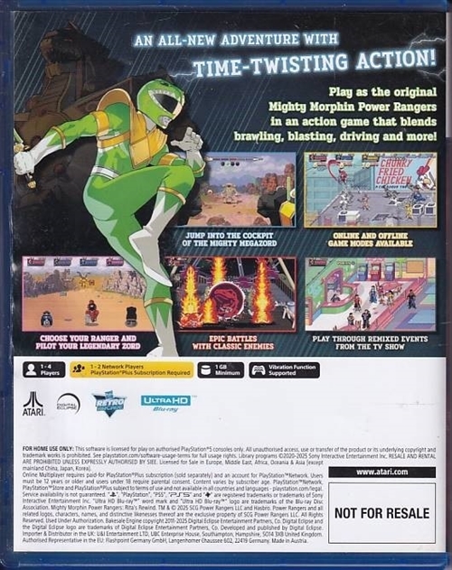 Mighty Morphin Power Rangers Ritas Rewind - PS5 (A Grade) (Genbrug)